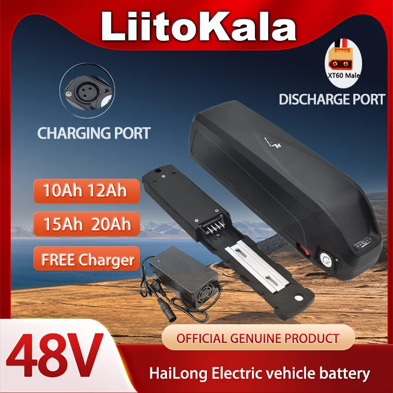 Ebike Battery 48V 20Ah Hailong - Liitokala 48V elektrische fiets Hailong-batterij Hoge